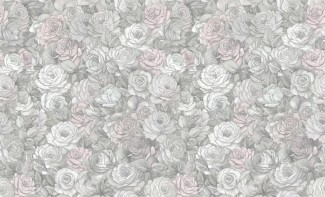 Обои виниловые серые цветы Benefit 6 арт. 60117-05 Обои виниловые се