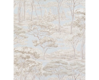 Обои деревья на голубом фоне виниловые Артекс OVK Design Волшебный лес арт. 10604-04